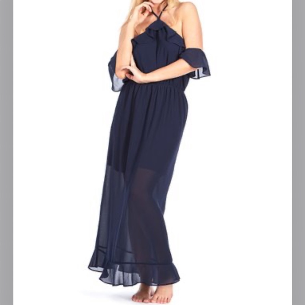NWOT Navy Maxi dress